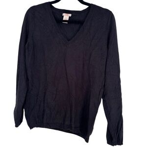 Joe Fresh Black V-Neck Women's Sweater